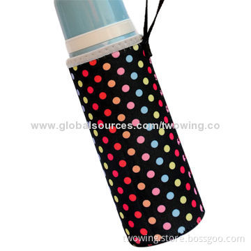Neoprene bottle bag for promotional purposes, full print logo, can fix 500ml bottle